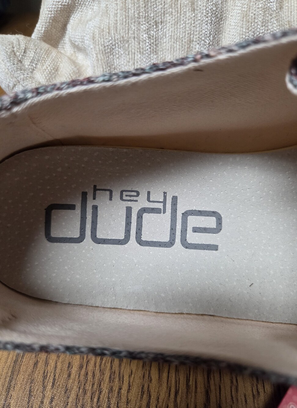 NWT Hey Dude Wendy SOX Slip-On Shoes in Heathered Gray & Rose Size 9 - Picture 2 of 10